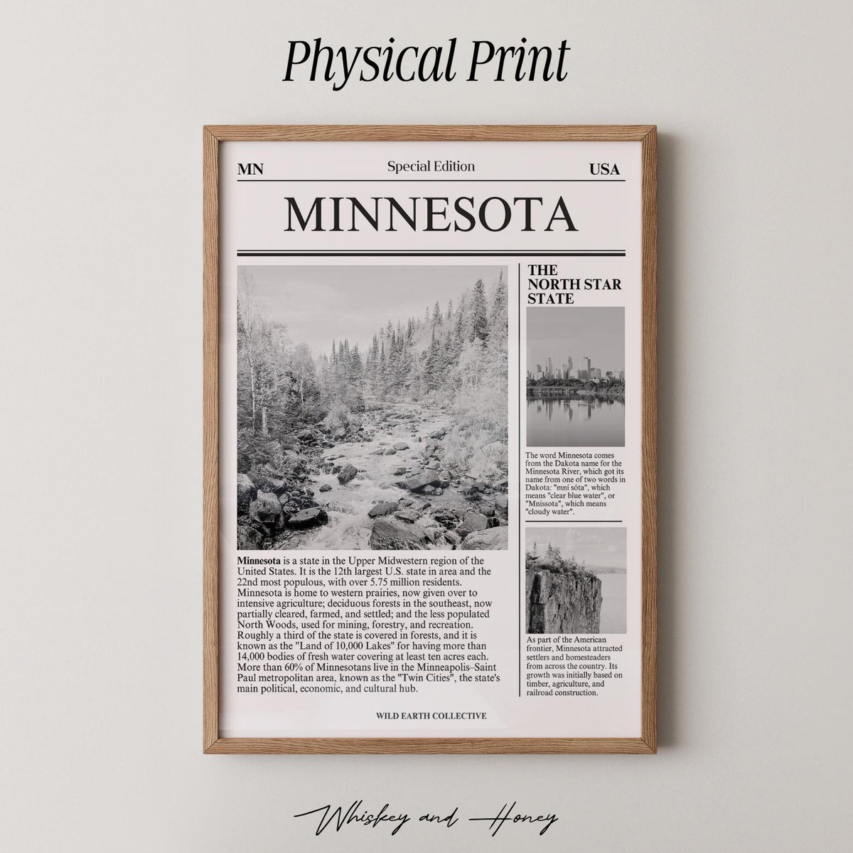 Minnesota State Newspaper Print