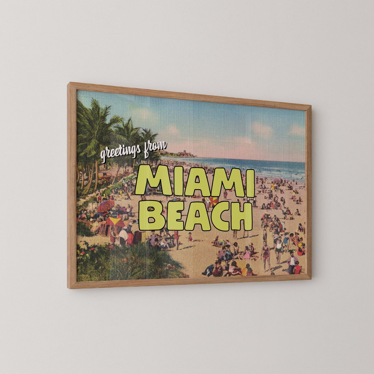 Vintage Greetings From Miami Beach Print