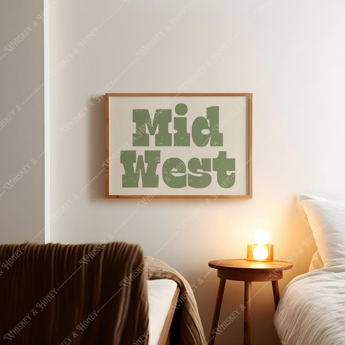 Midwest Typography Print