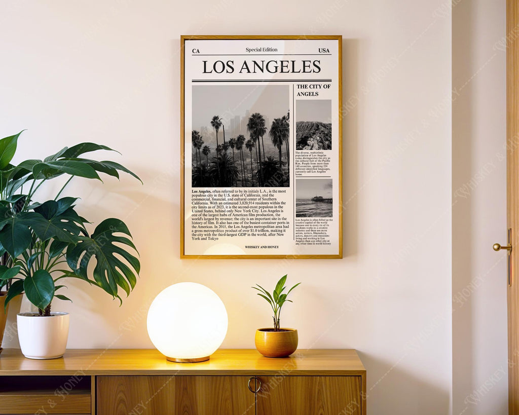 Los Angeles California Newspaper Print