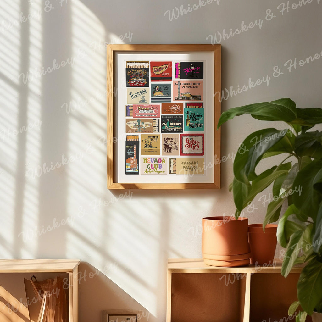 Vintage Las Vegas Matchbook Art Print