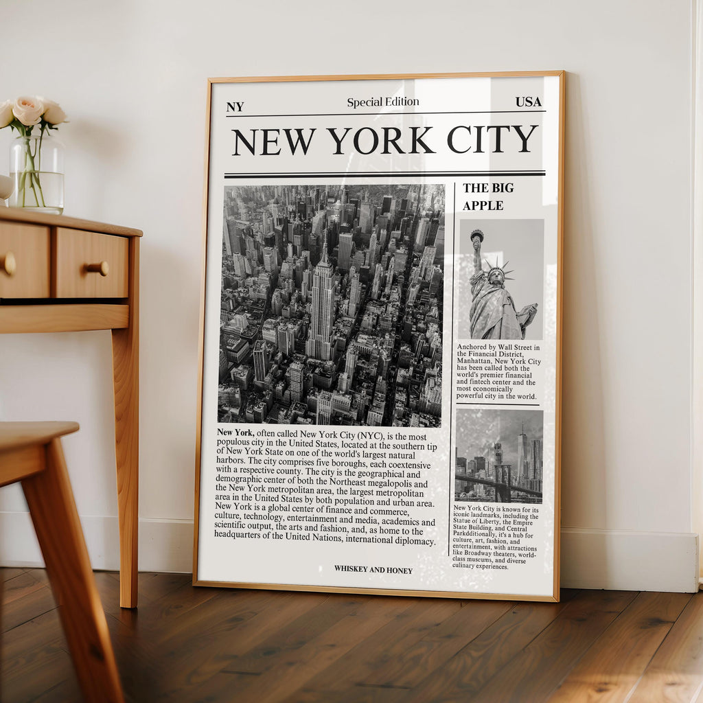 New York City Newspaper Print