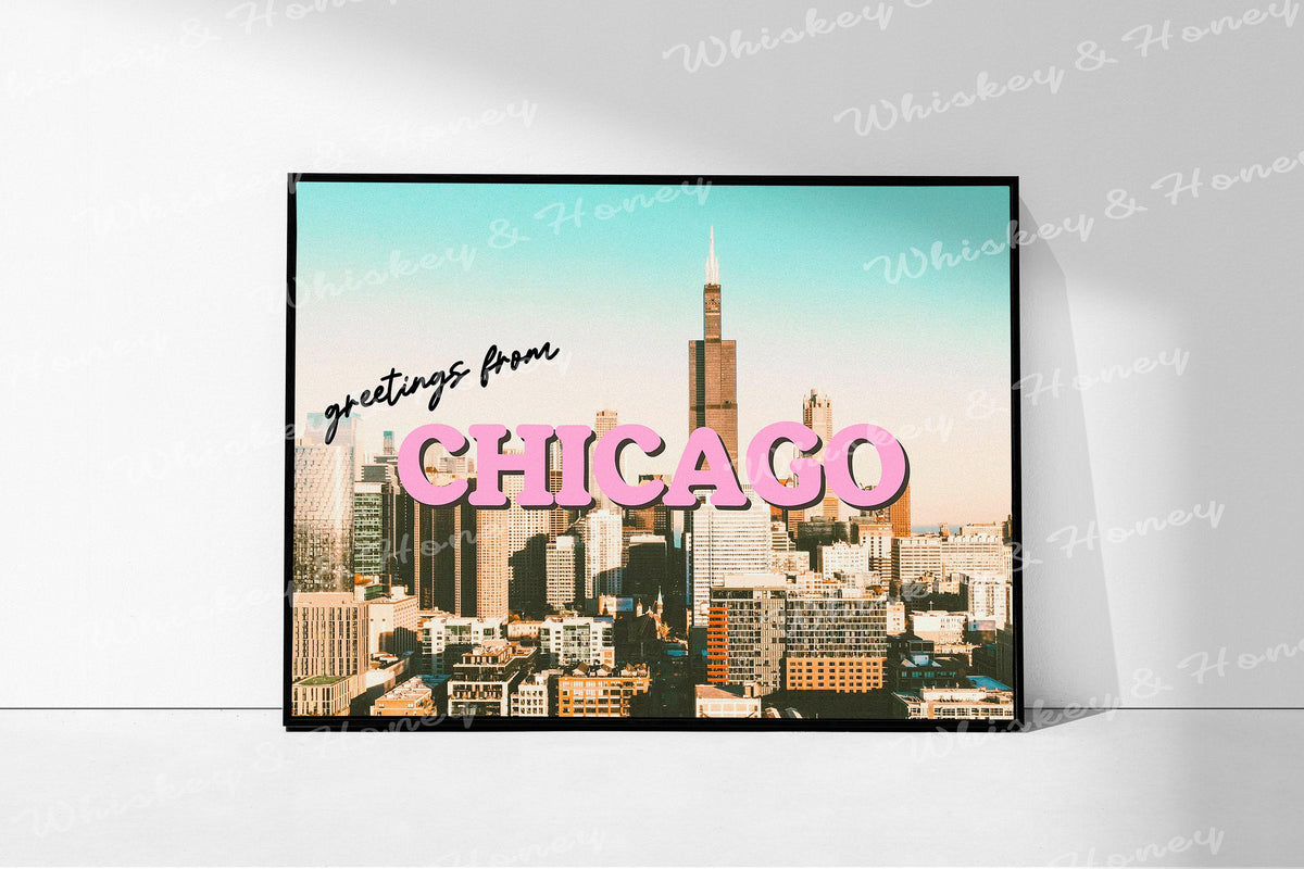 Greetings From Chicago Art Print