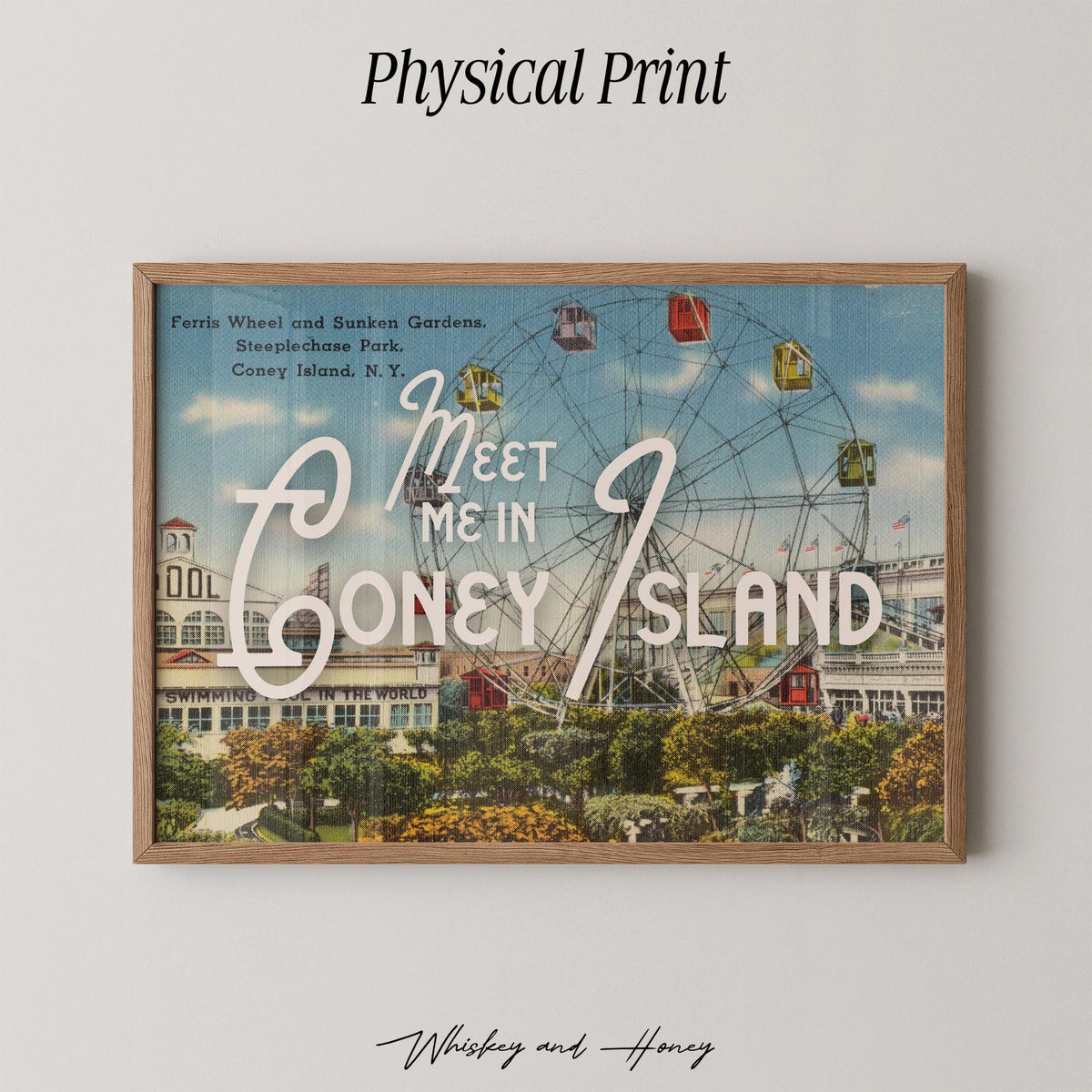 Meet Me in Coney Island Postcard Print