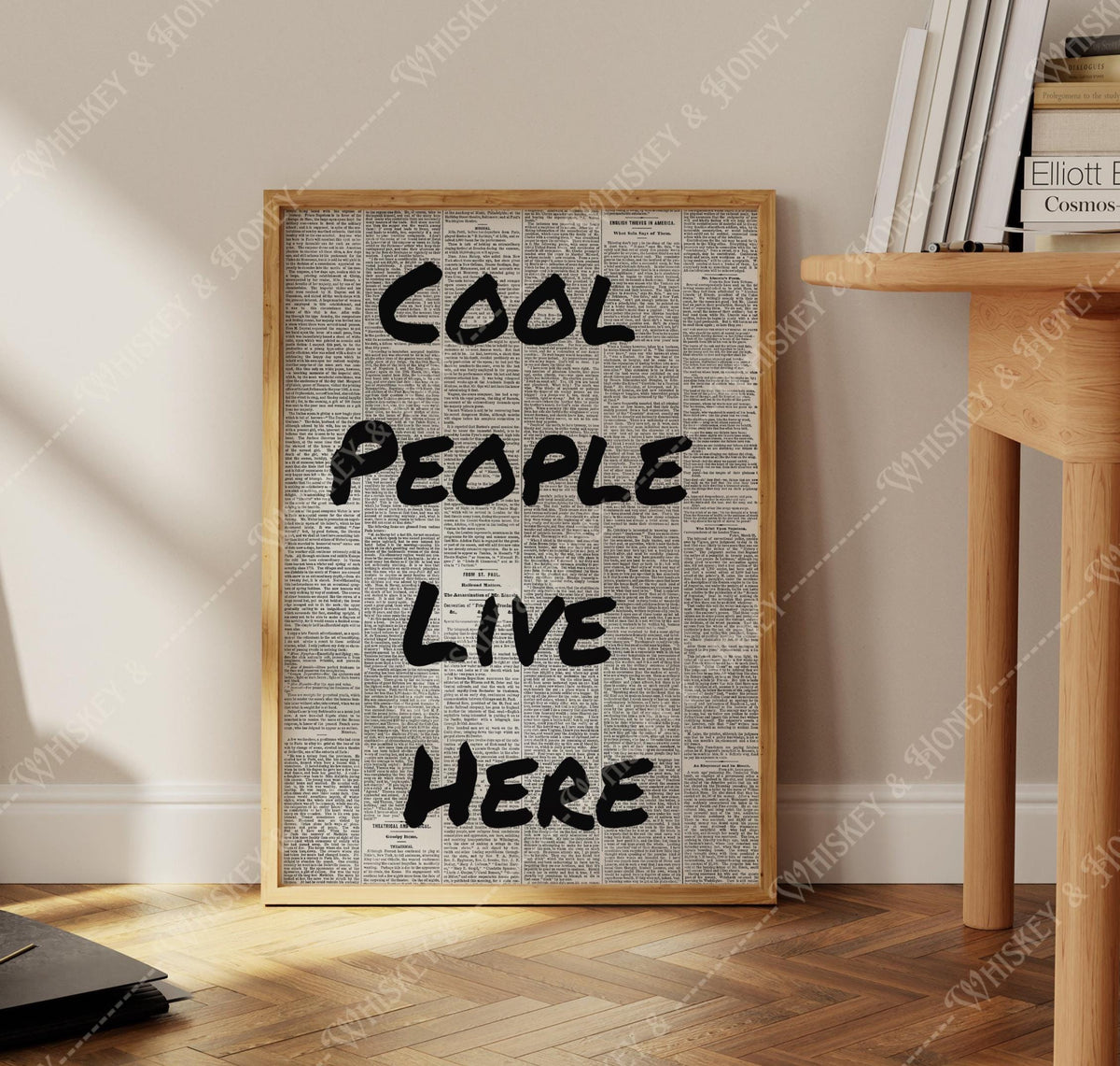 Cool People Live Here Art Print