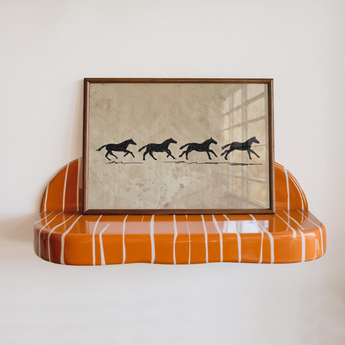 Vintage Running Horse Sketch Print