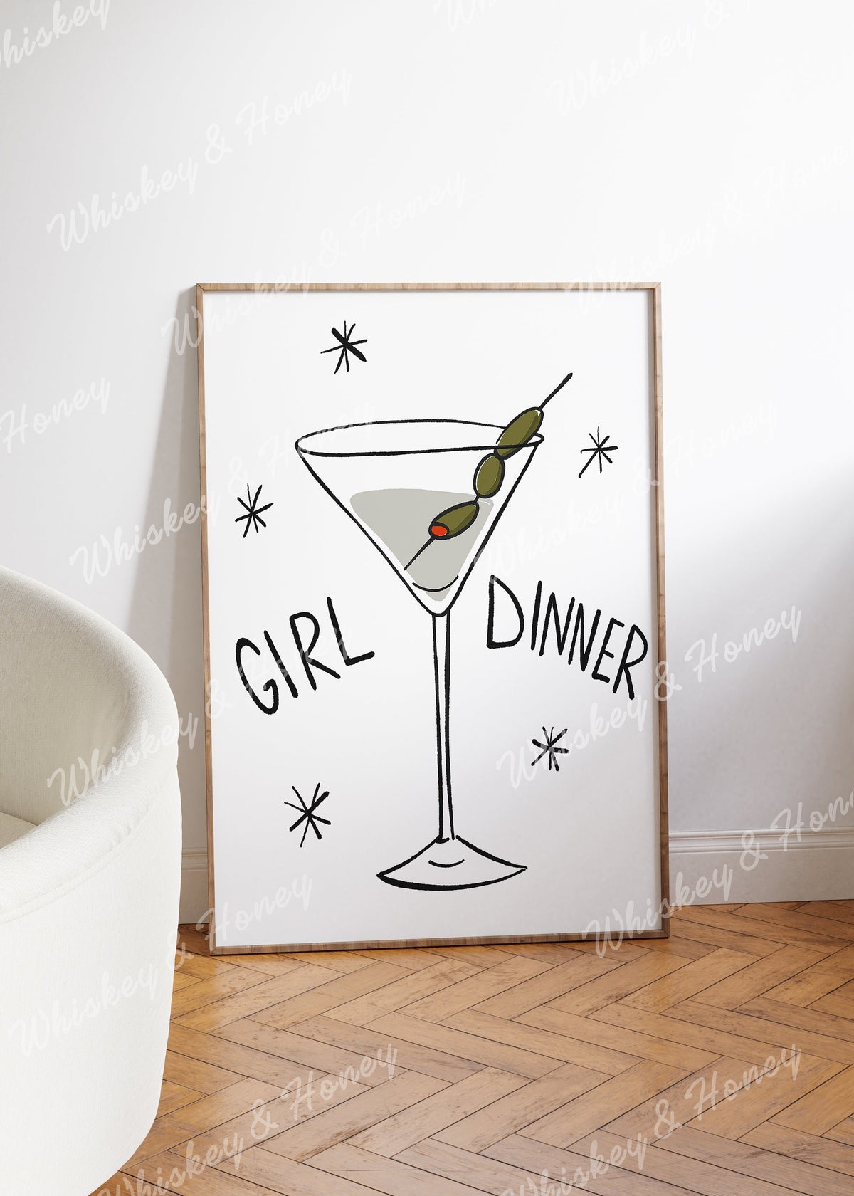 Girl Dinner Martini Print
