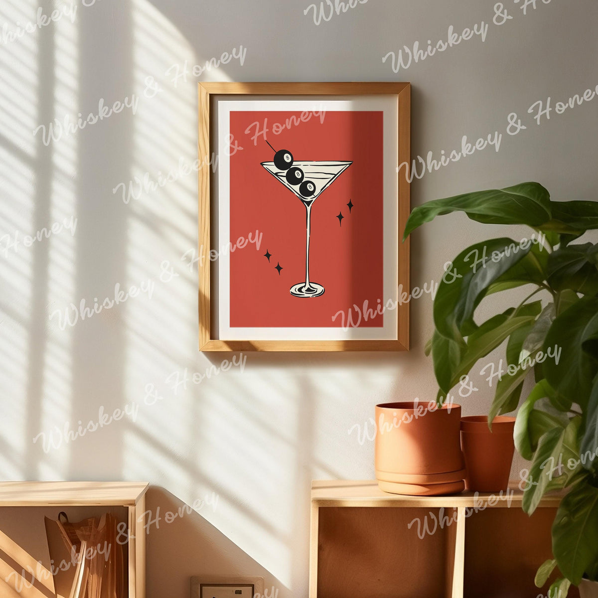 8 Ball Martini Print