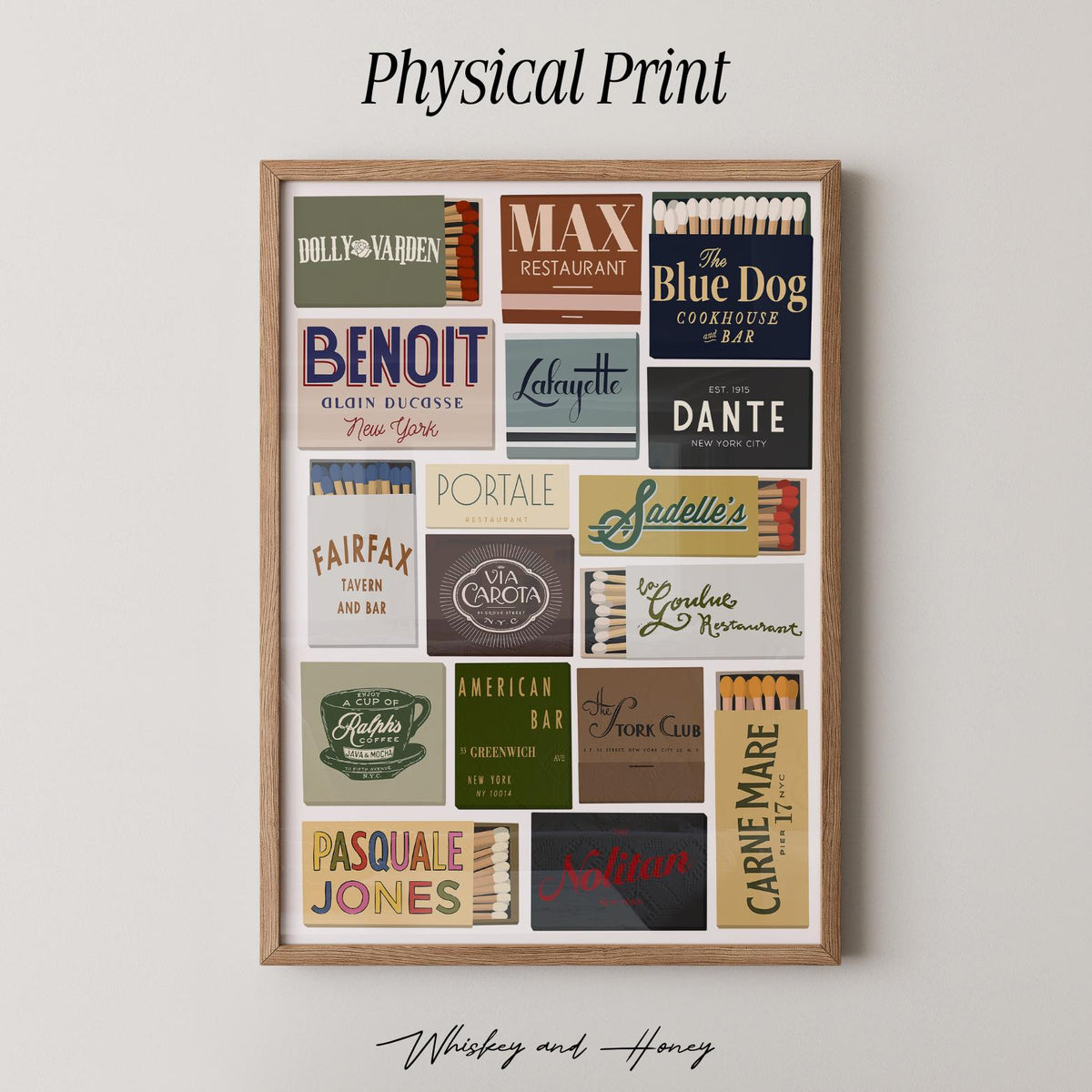 New York Matchbook Print