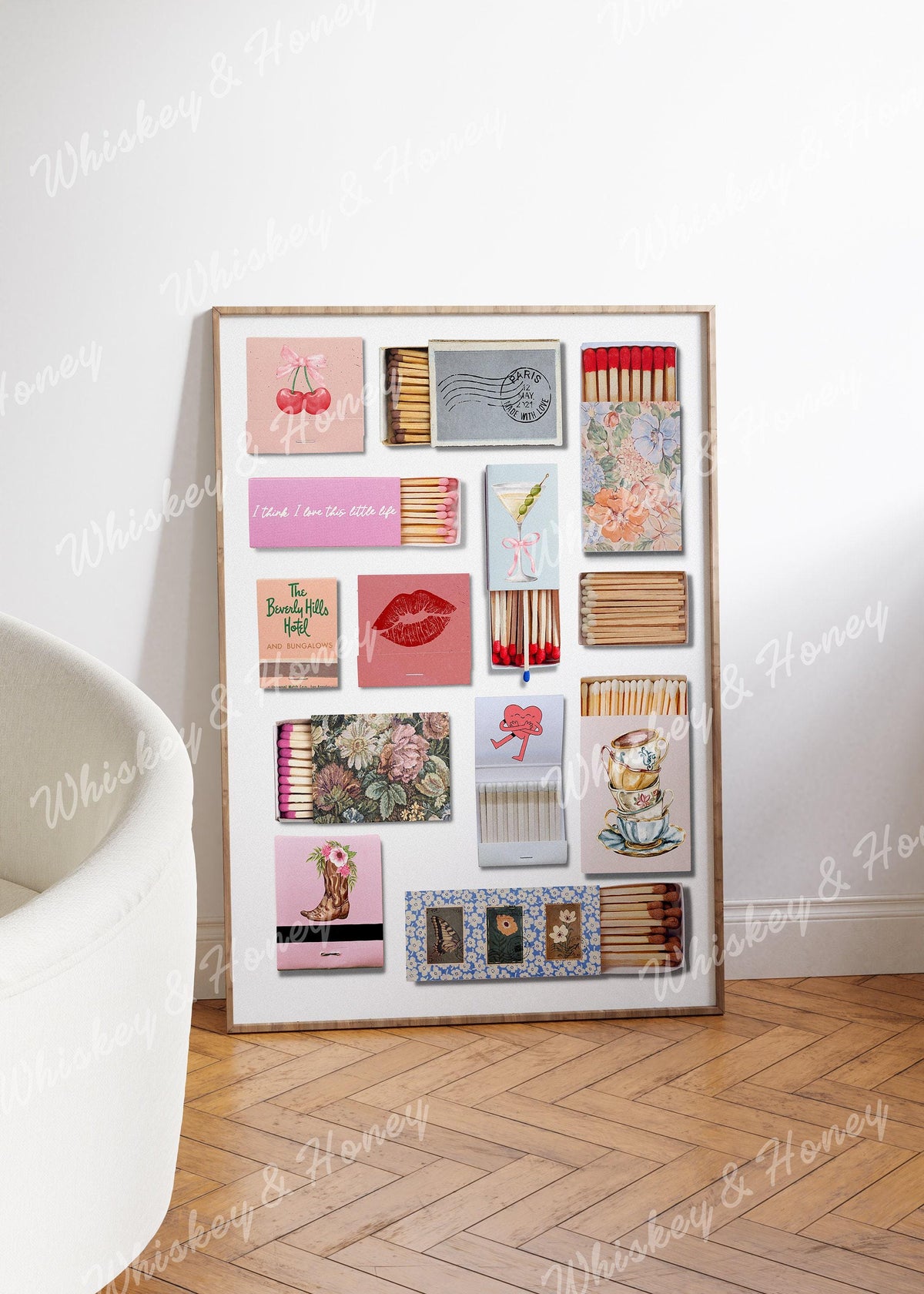 Coquette Matchbook Collage Print