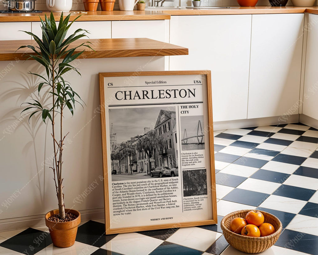 Charleston South Carolina Newspaper Print