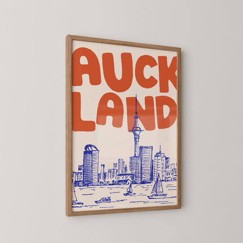 Auckland New Zealand Travel Print