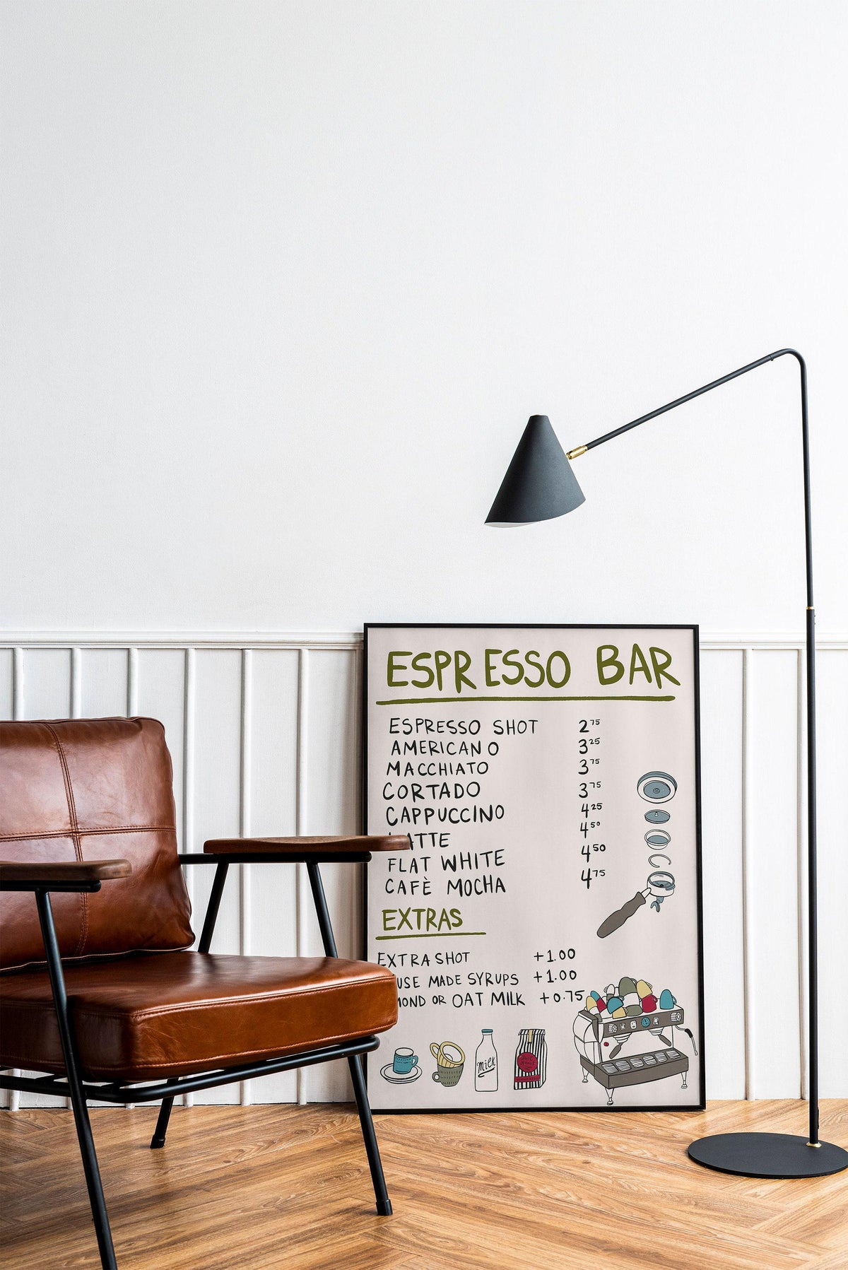 Espresso Bar Menu Art Print