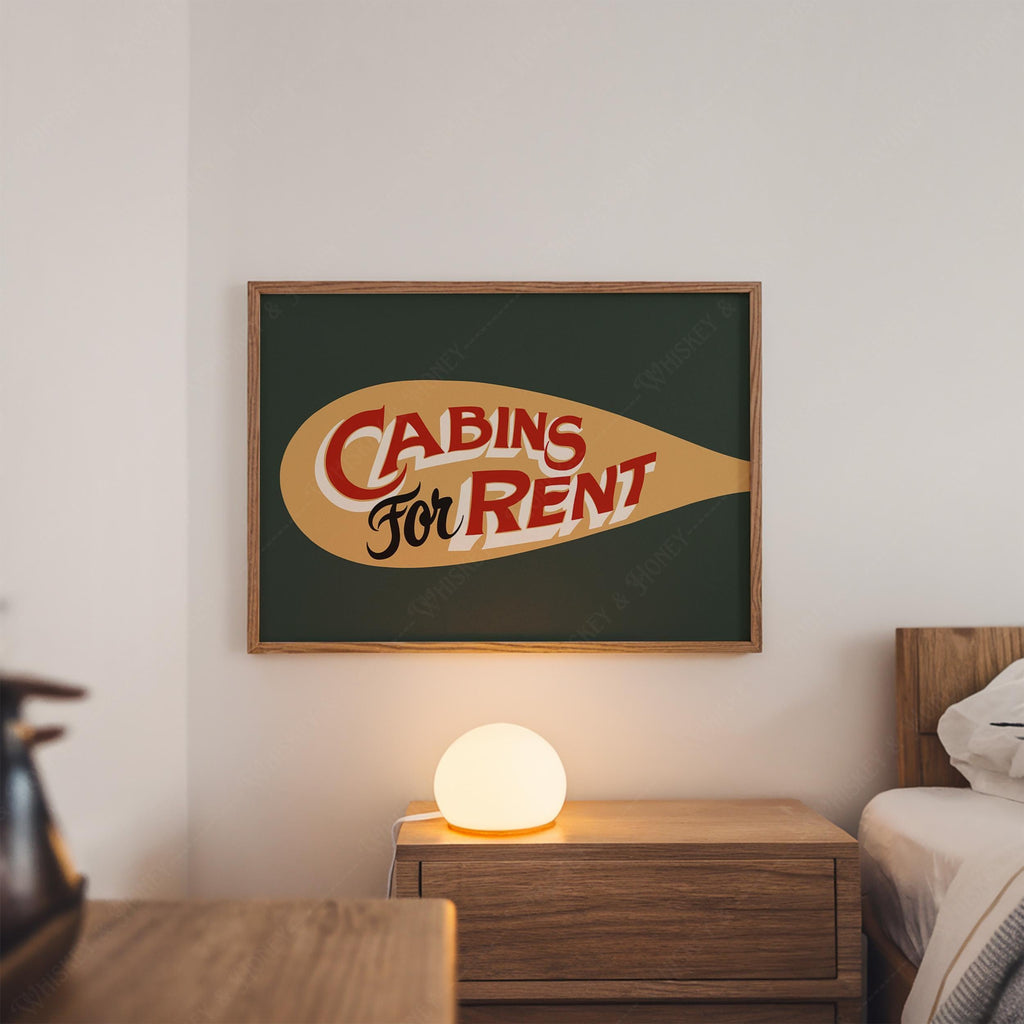 Vintage Cabins For Rent Print