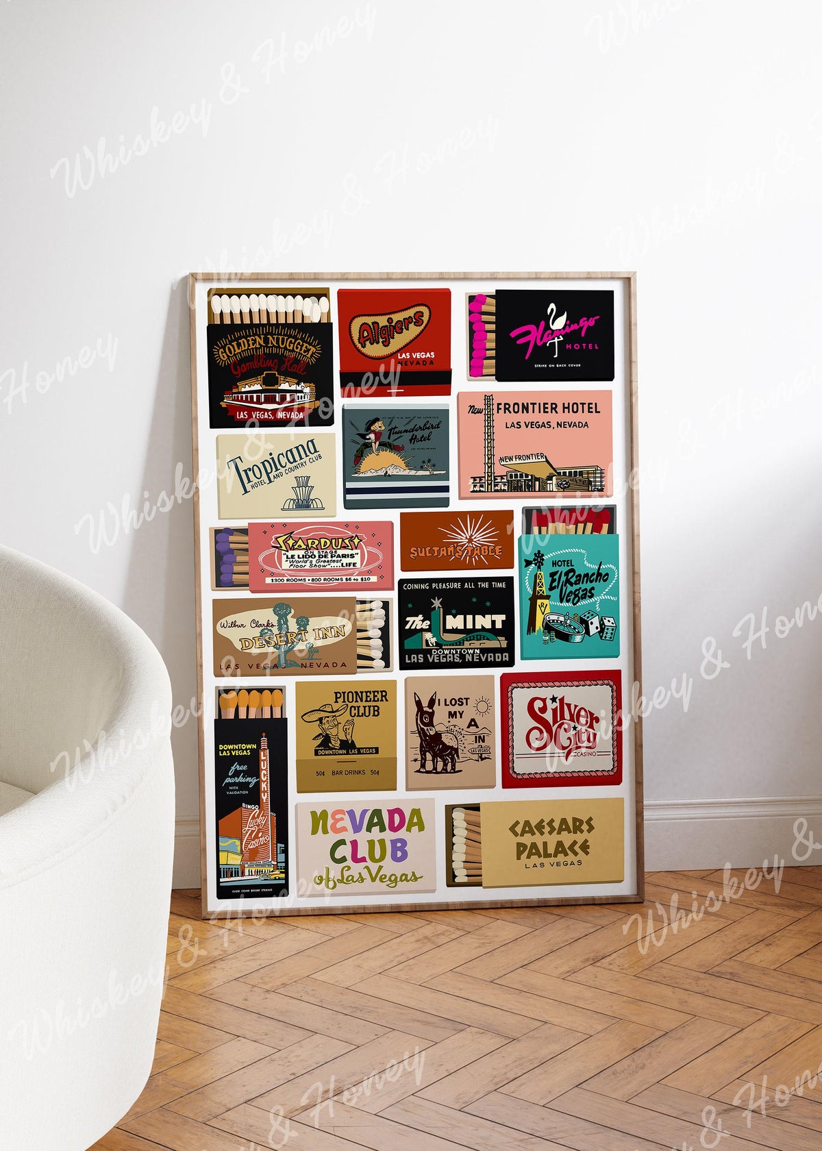Vintage Las Vegas Matchbook Art Print