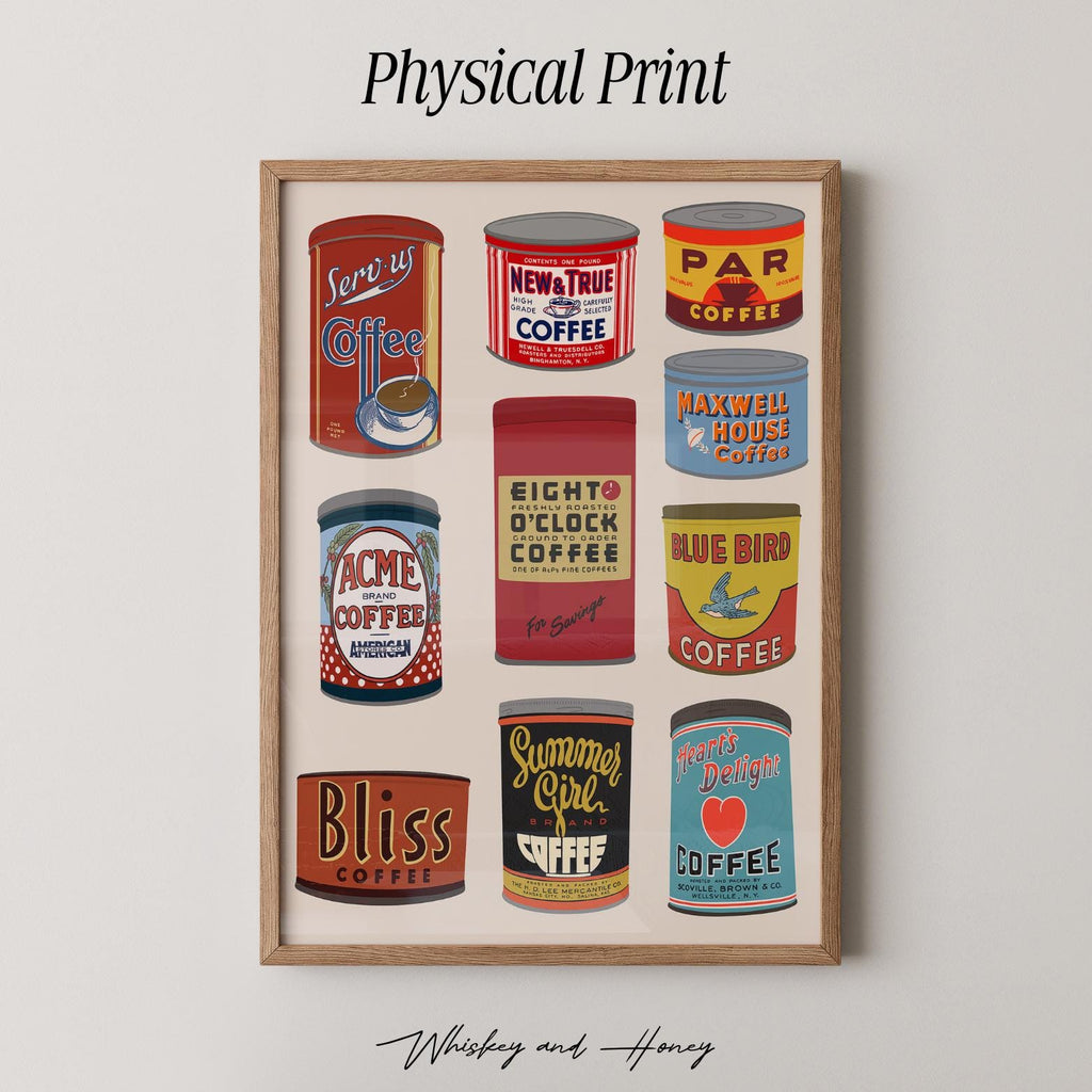 Vintage Coffee Cans Print