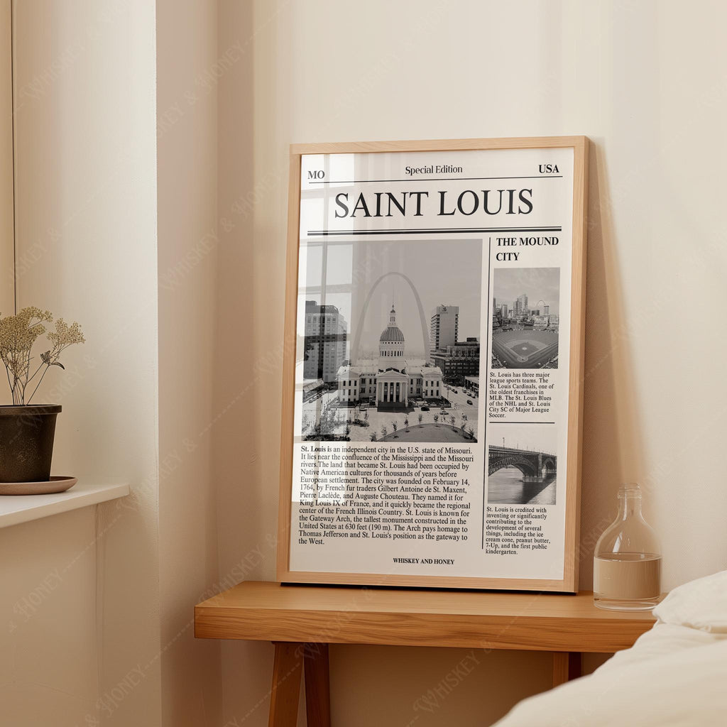 Saint Louis Newspaper Print