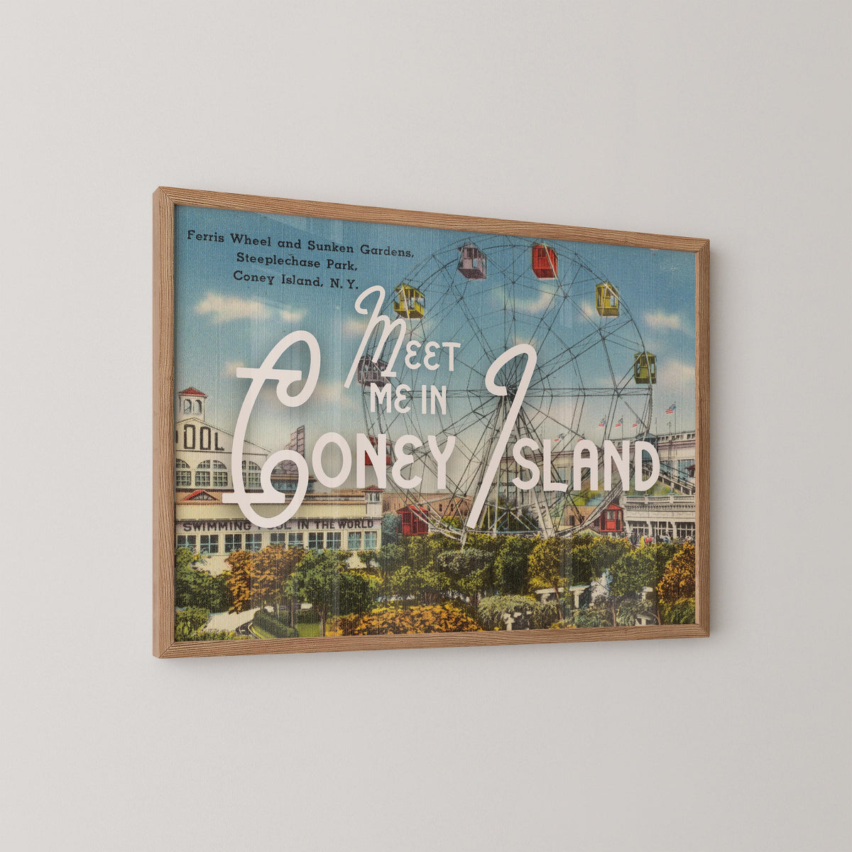 Meet Me in Coney Island Postcard Print