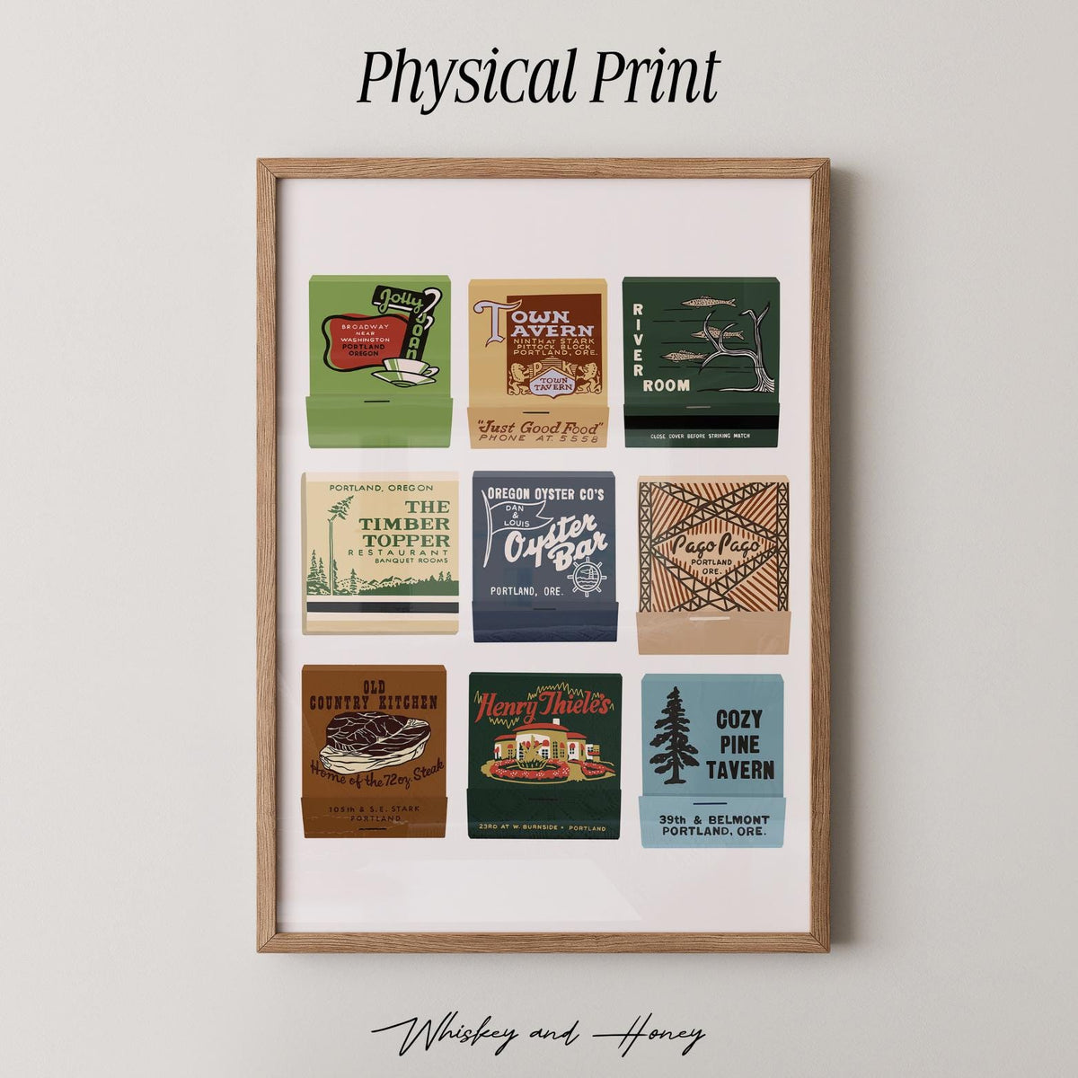 Vintage Portland Matchbook Print