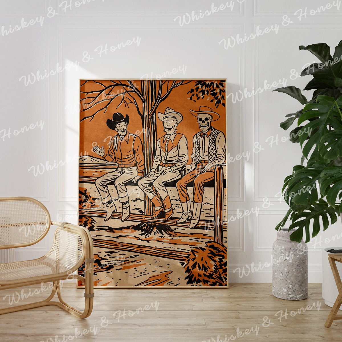 Spooky Cowboys Art Print