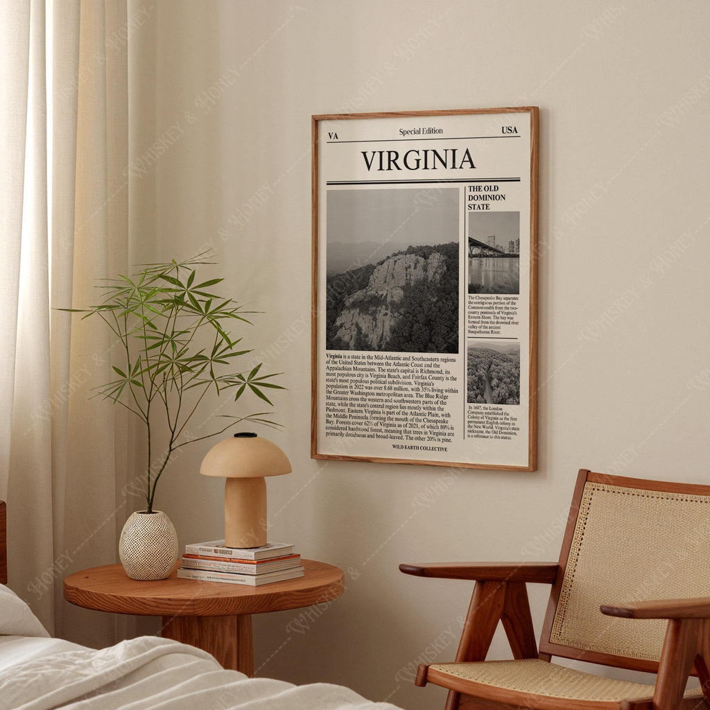 Virginia State Newspaper Print