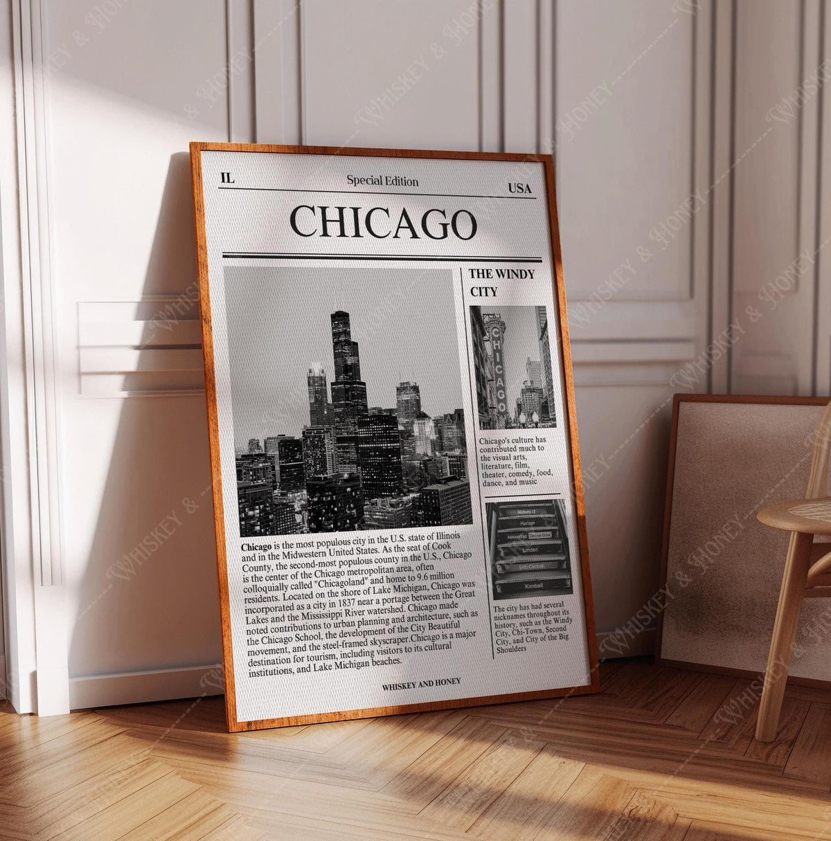 Chicago Illinois Newspaper Print