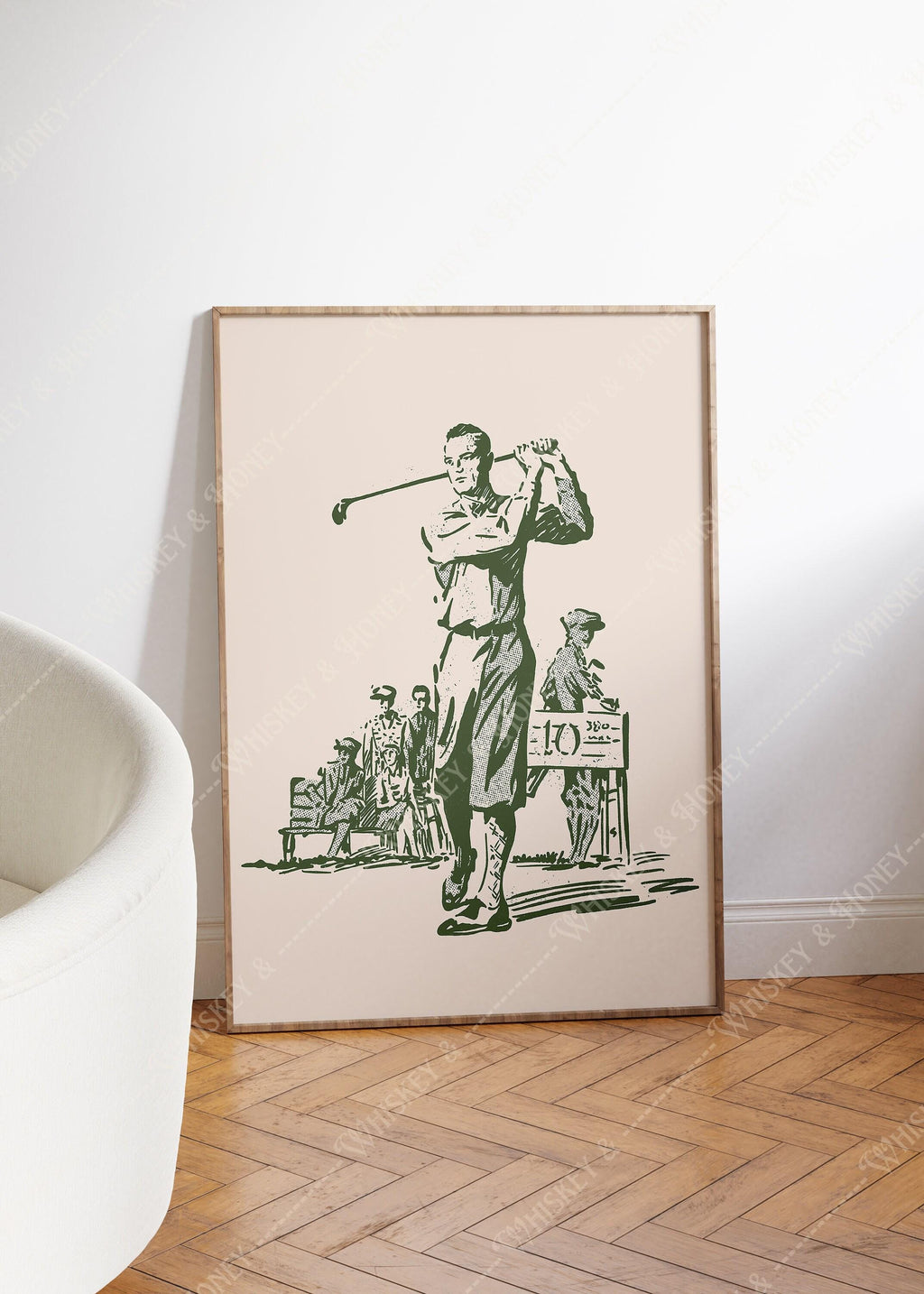 Vintage Golfer Print