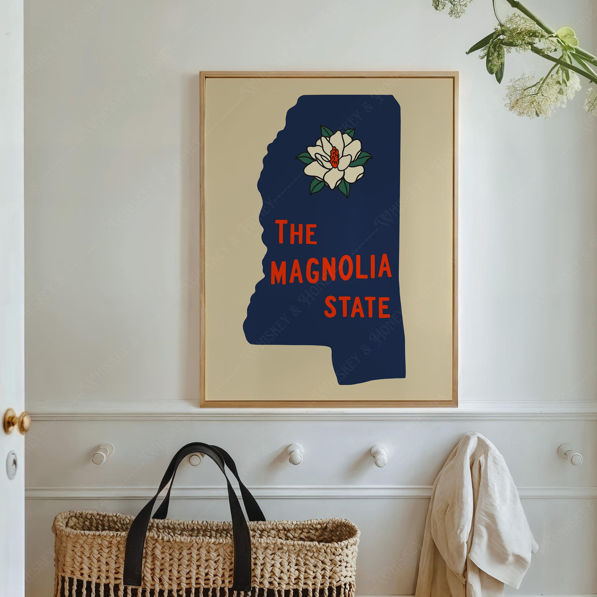 Mississippi Magnolia State Travel Print