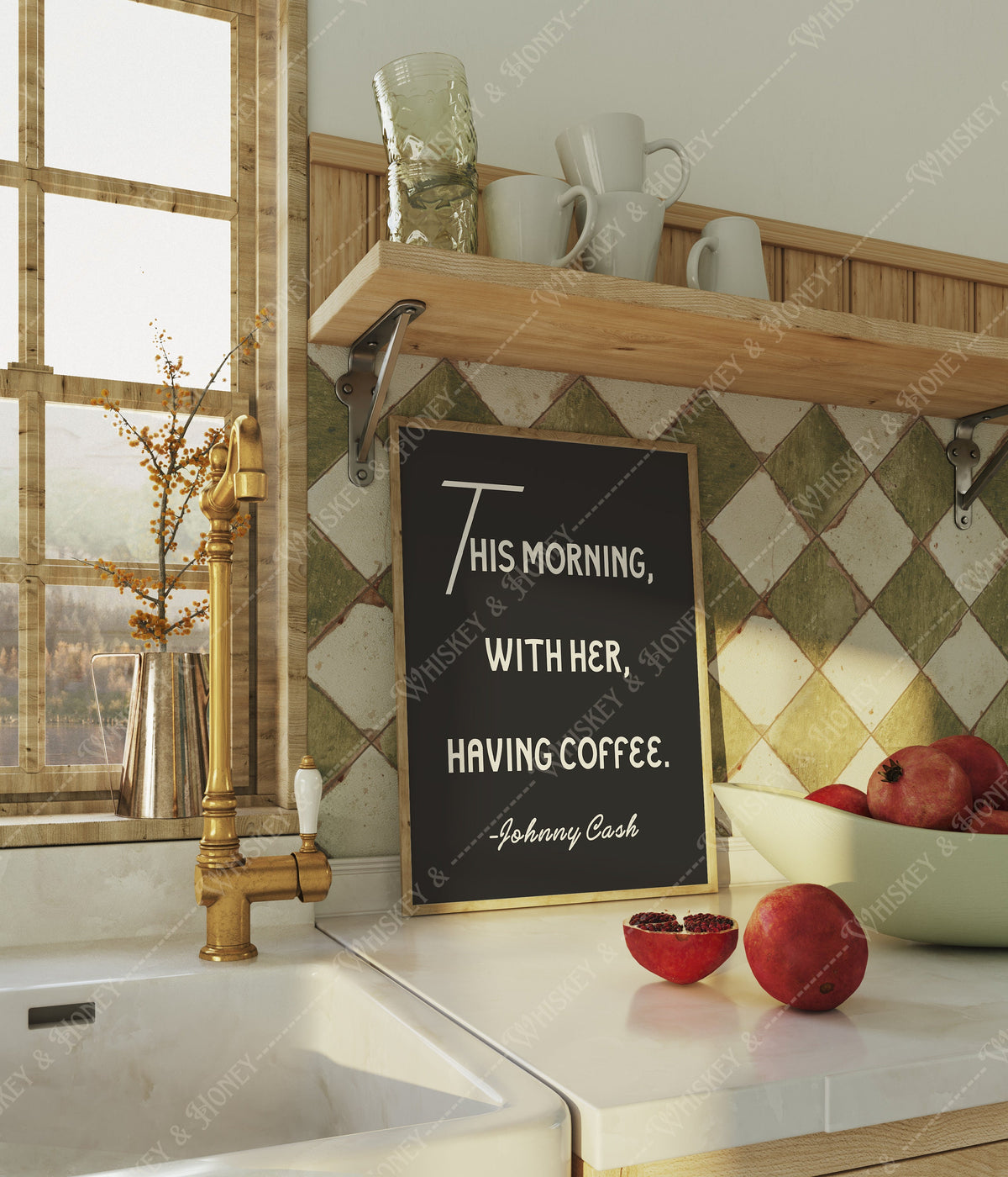 Johnny Cash Coffee Quote Print