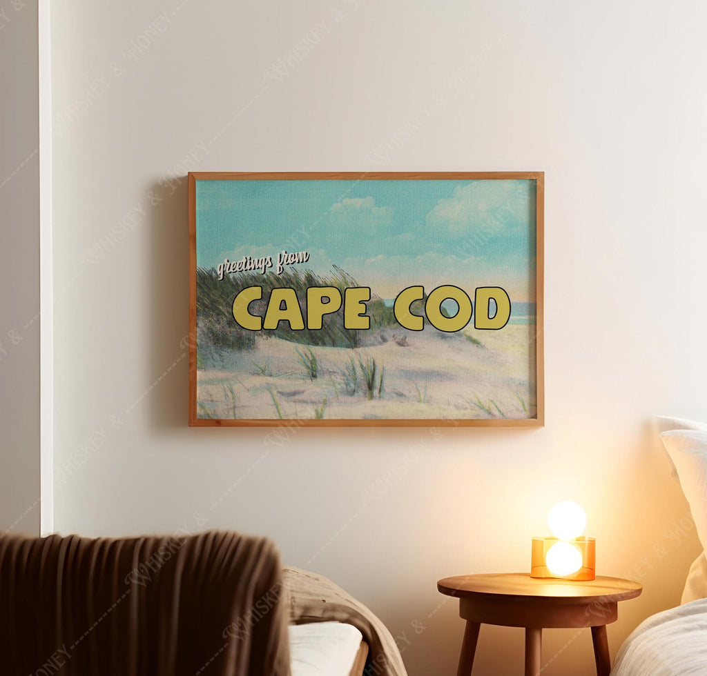Vintage Greetings From Cape Cod Postcard Print