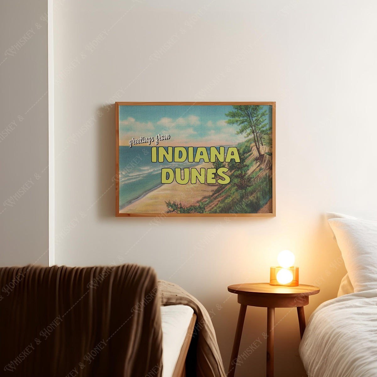 Greetings from Indiana Dunes Postcard Print