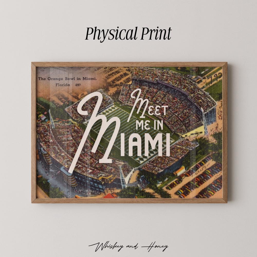 Meet me in Miami Orange Bowl Poster