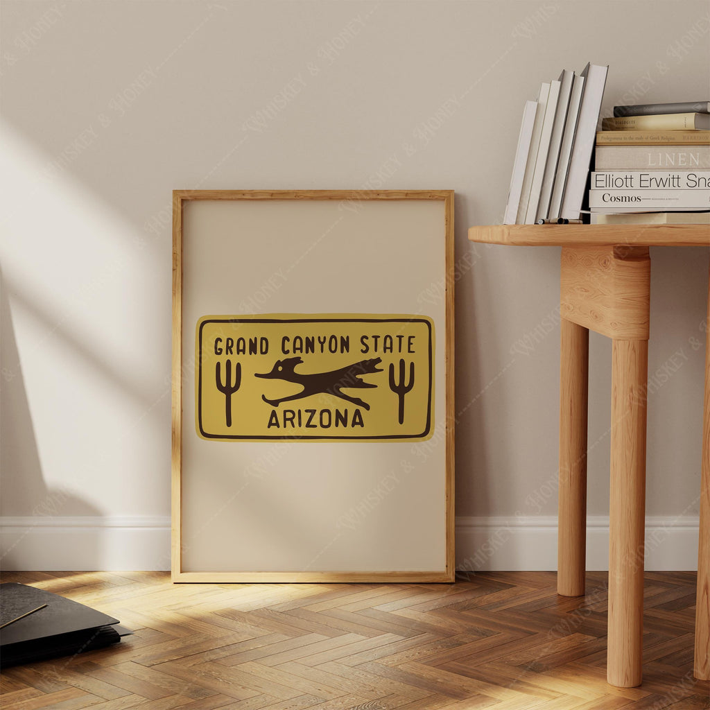Vintage Arizona License Plate Print