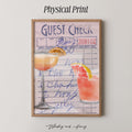 Vintage Guest Check Print