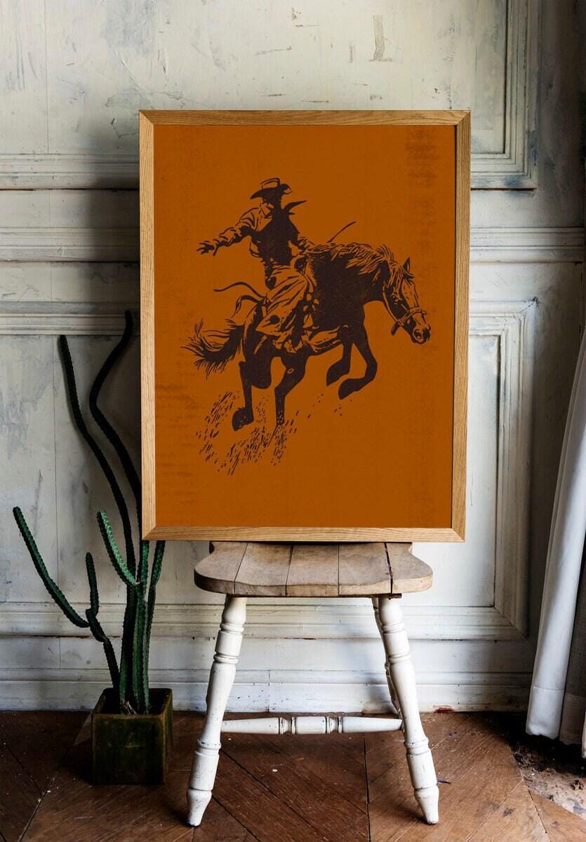 Bucking Bronco Print