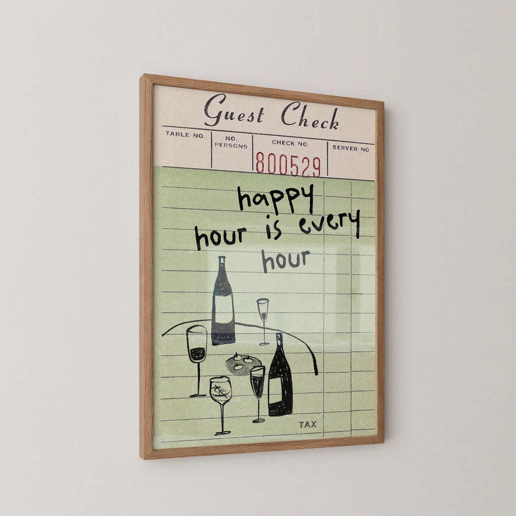 Happy Hour Guest Check Print