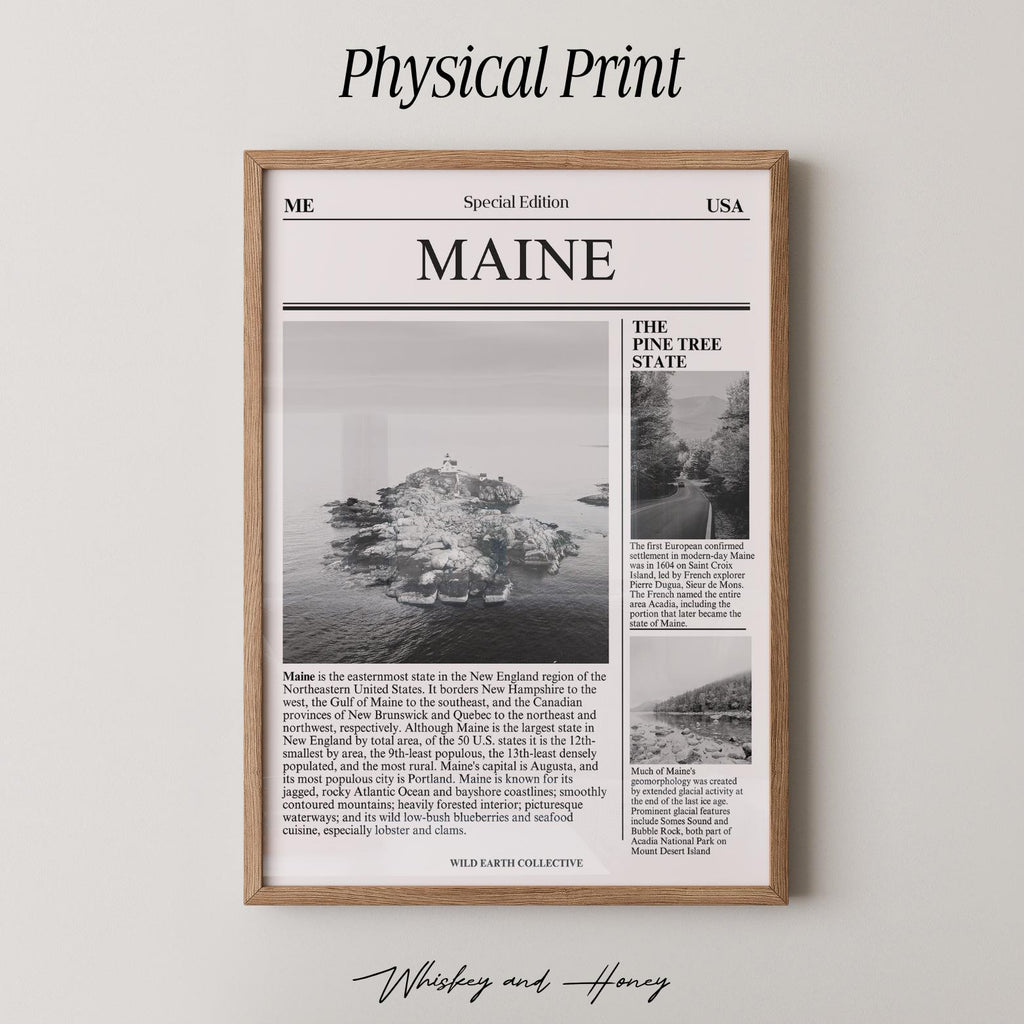 Maine Newspaper Print