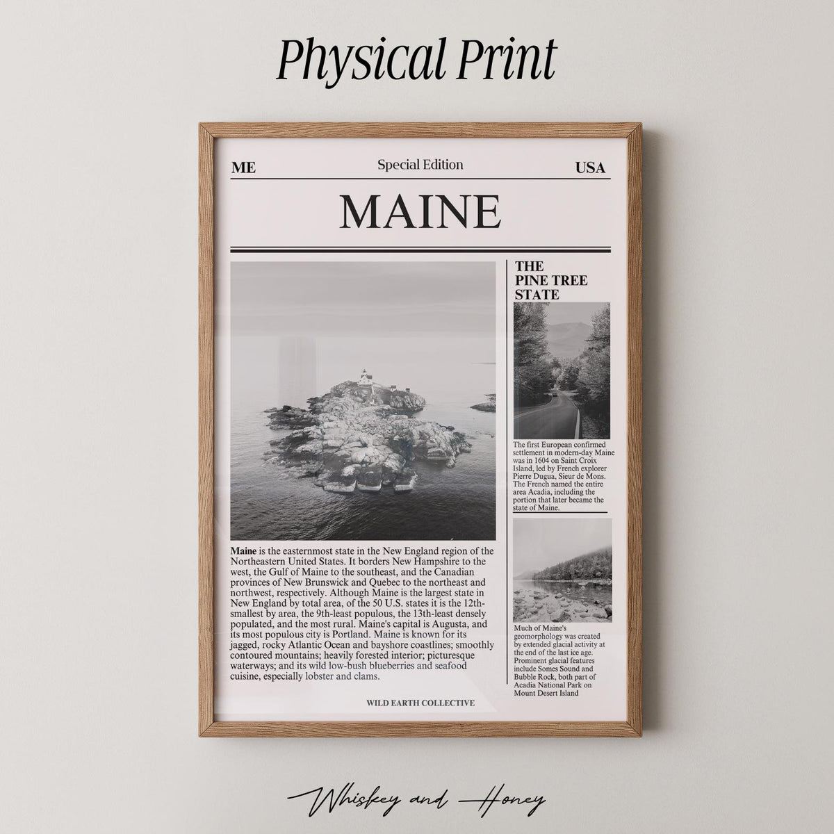 Maine Newspaper Print
