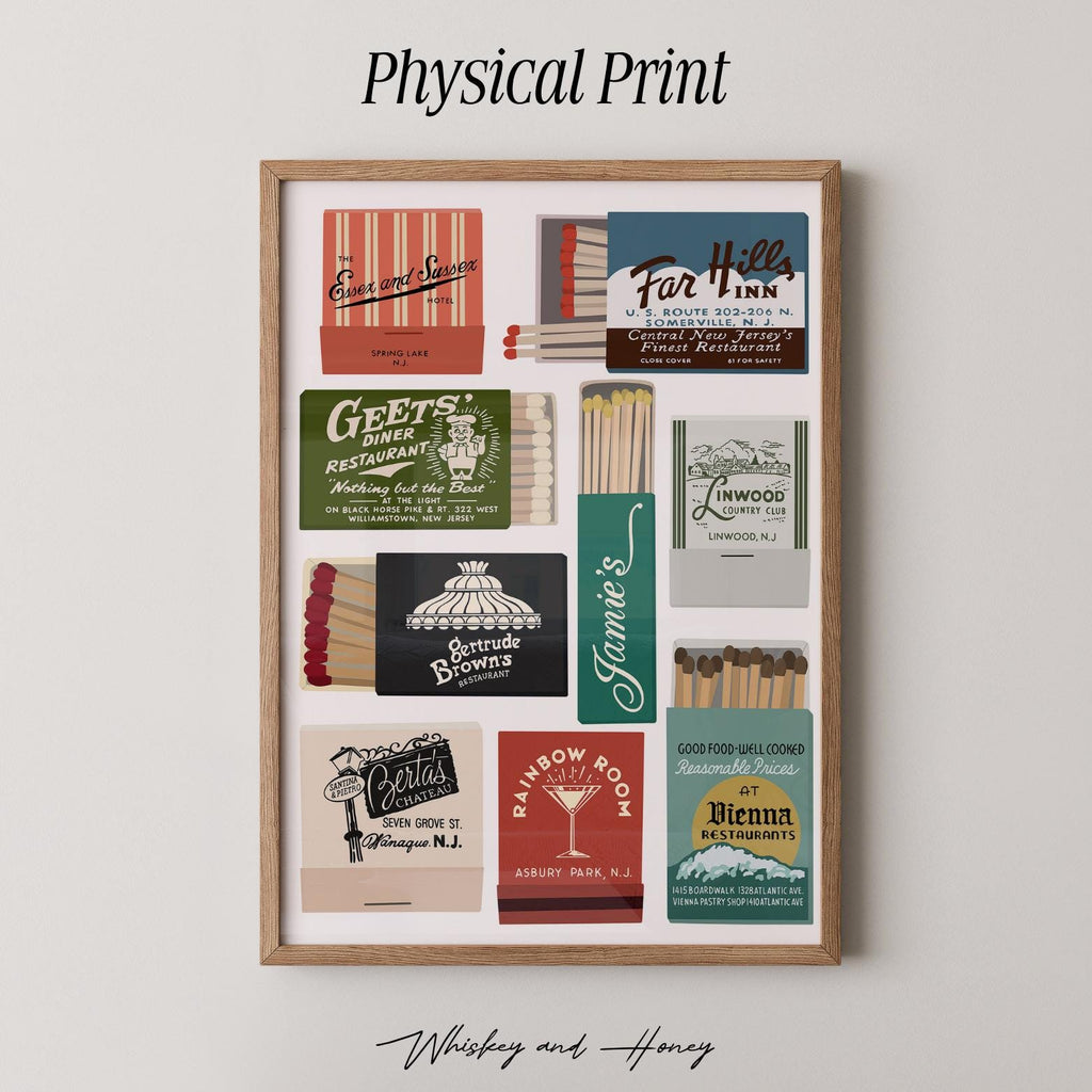 Vintage New Jersey Matchbooks Print