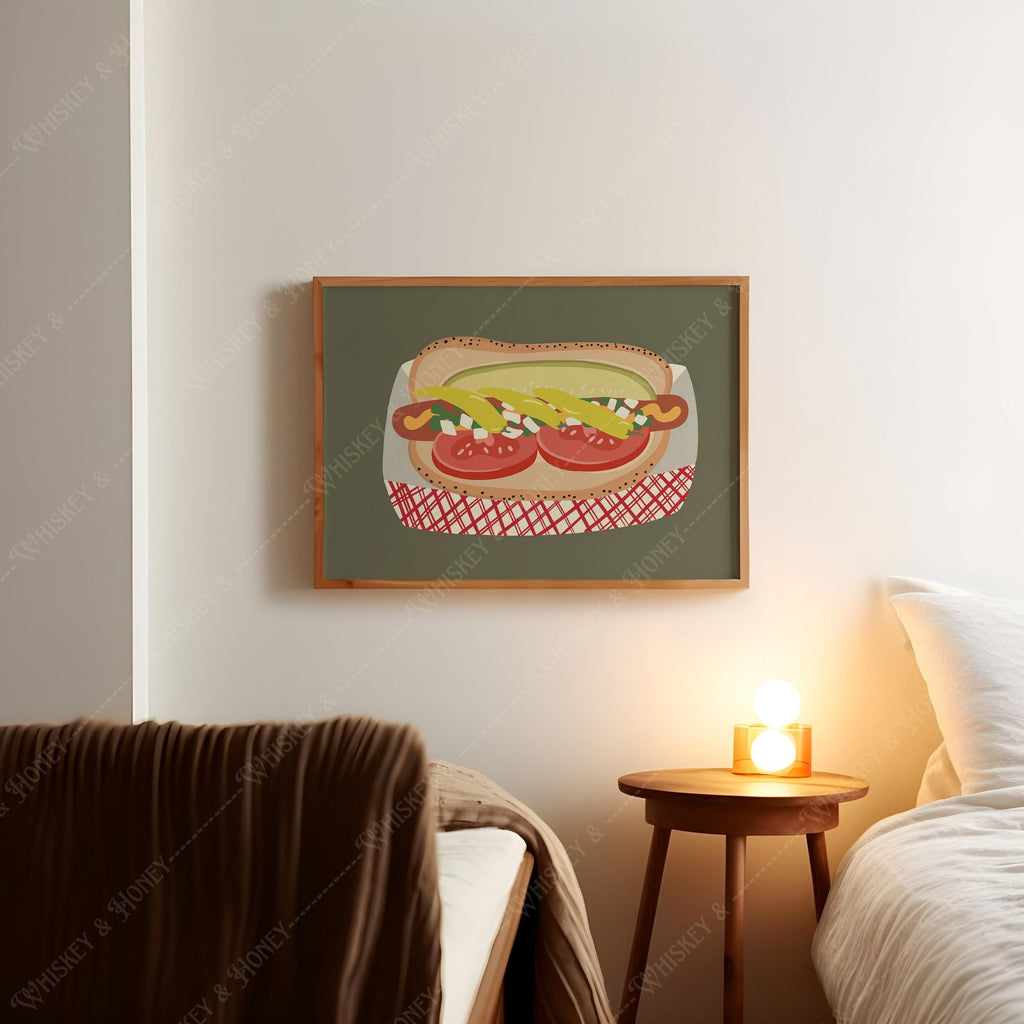 Chicago Hot Dog Print