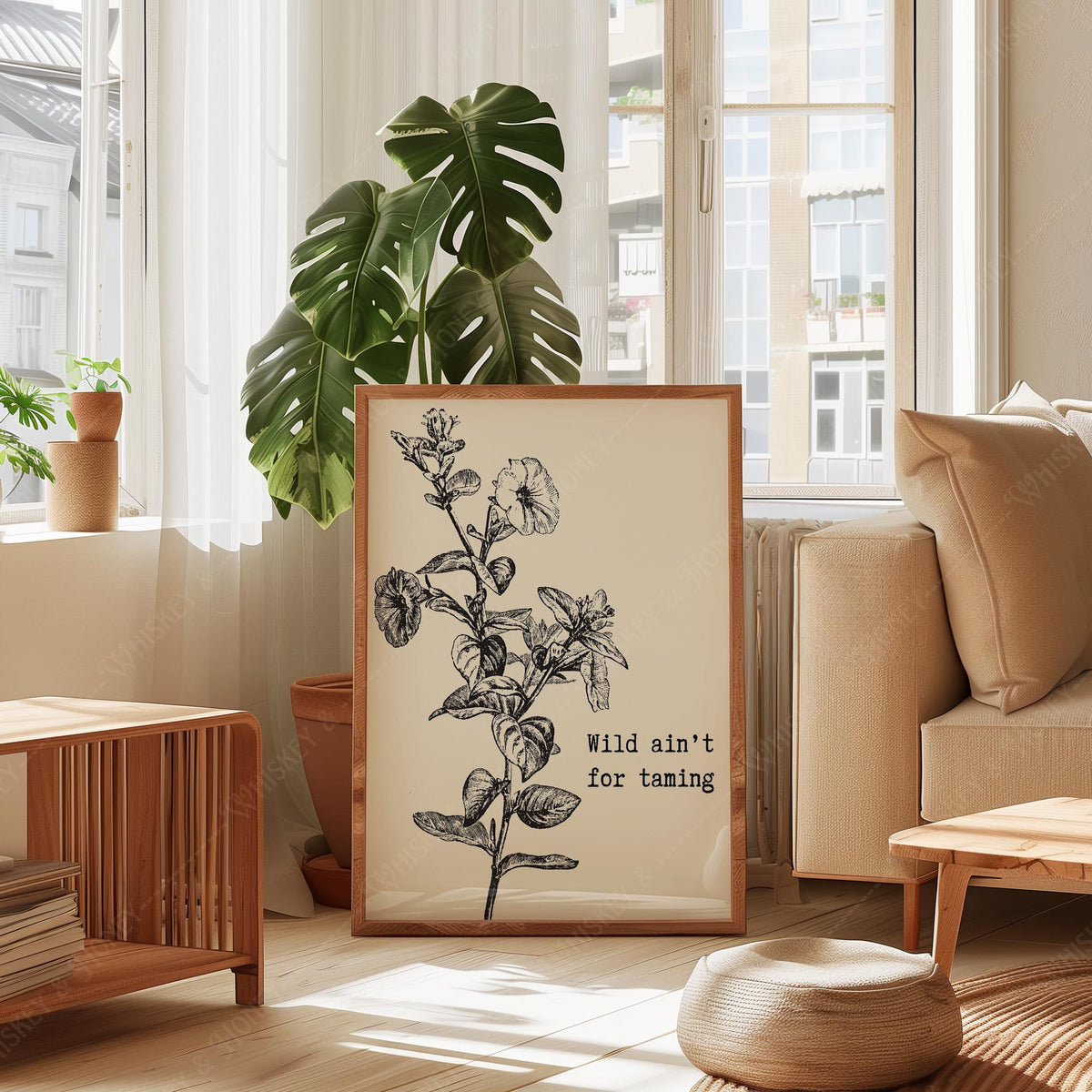 'Wild Ain't For Taming' Flower Print