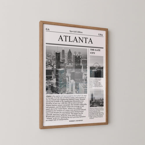 Atlanta Georgia Newspaper Print