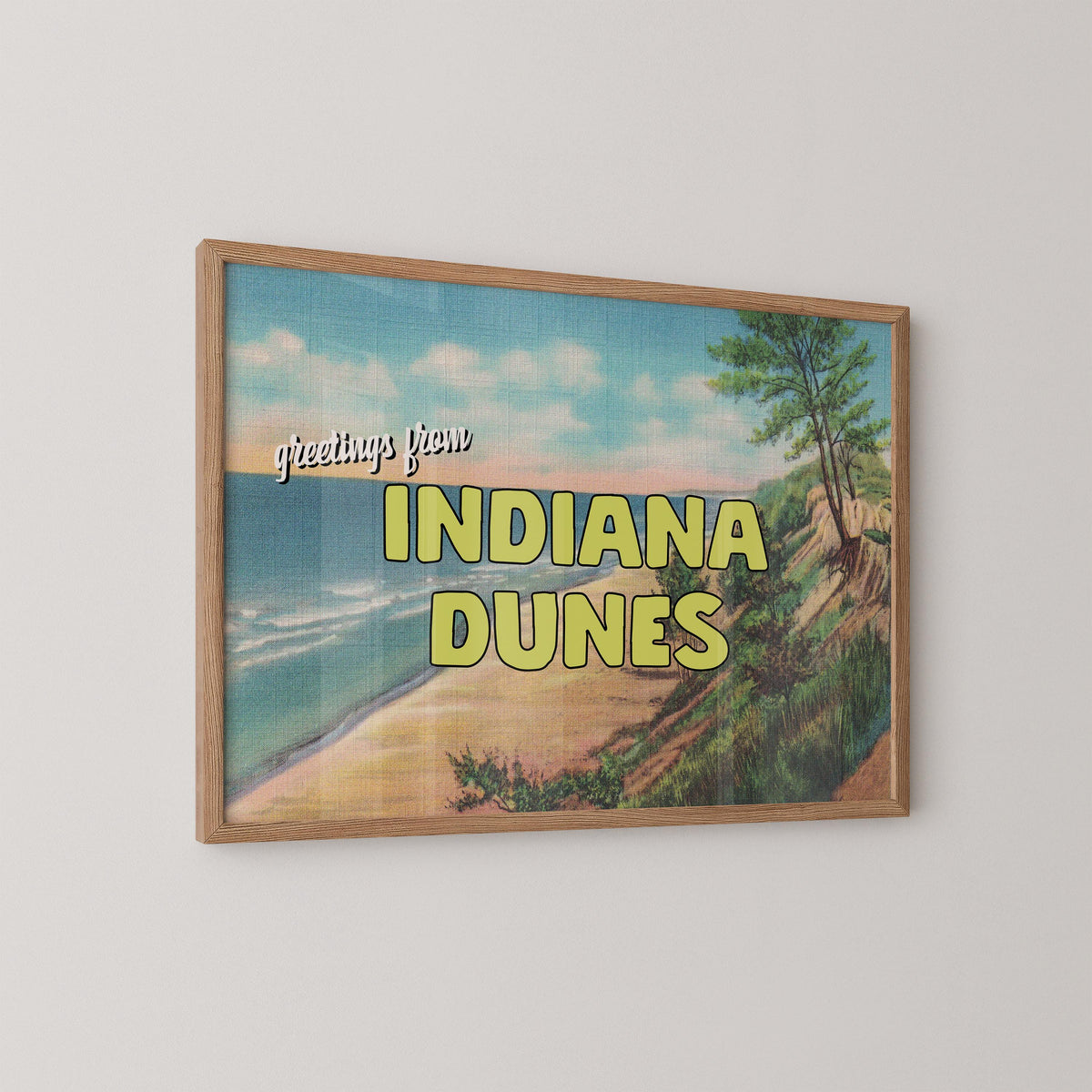 Greetings from Indiana Dunes Postcard Print