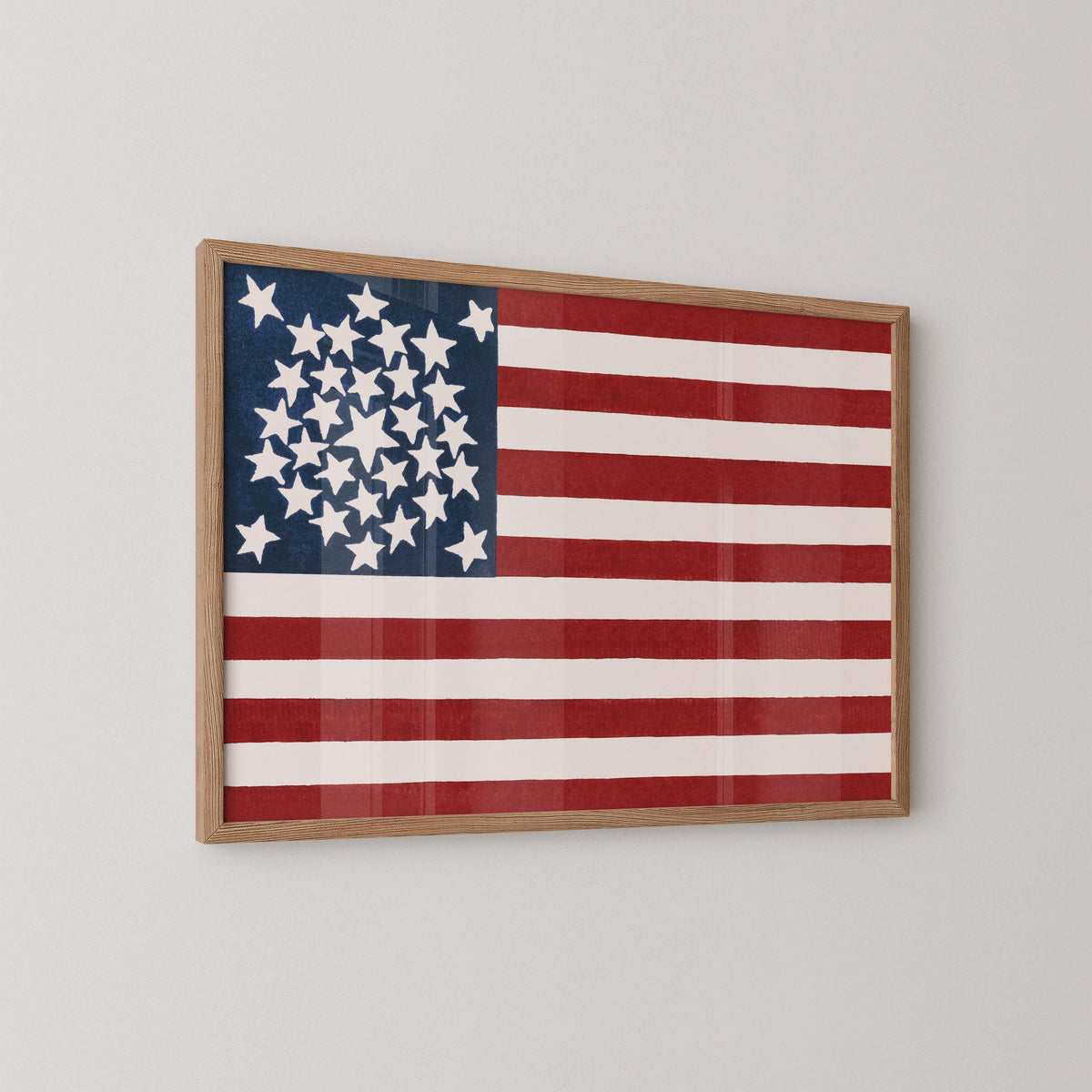 Vintage American Flag Print
