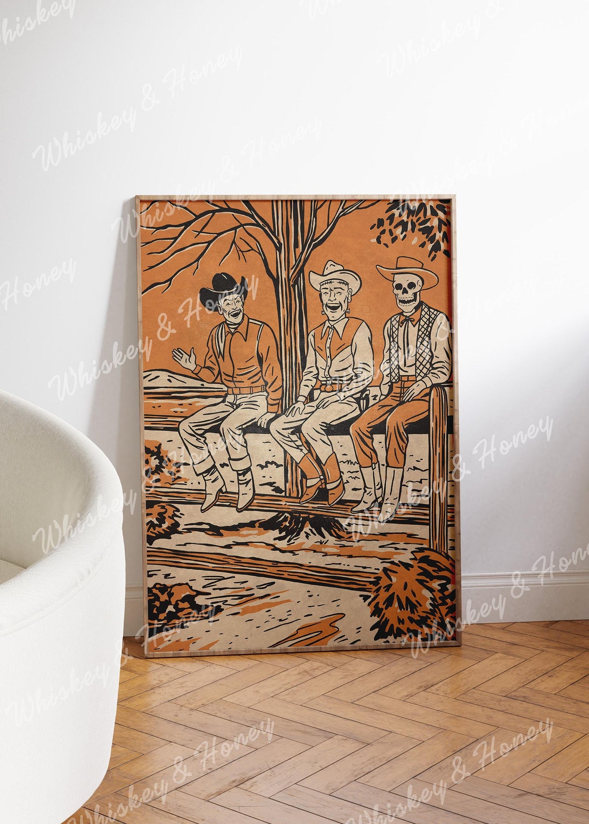 Spooky Cowboys Art Print