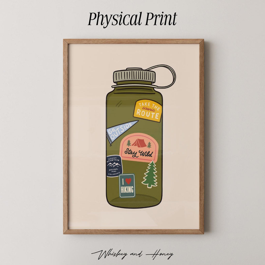 Granola Girl Water Bottle Print