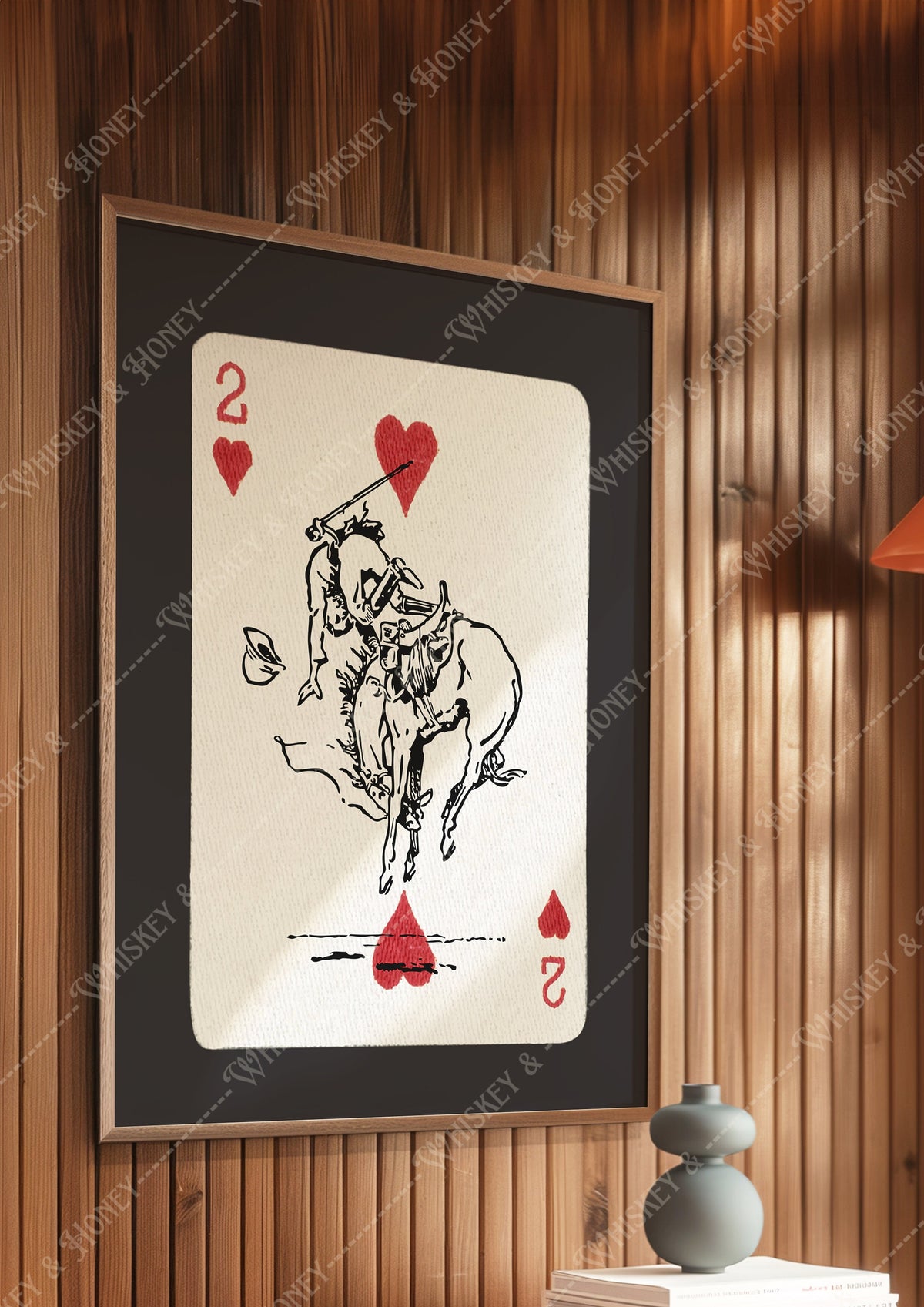 Rodeo Cowboy Playing Card Print