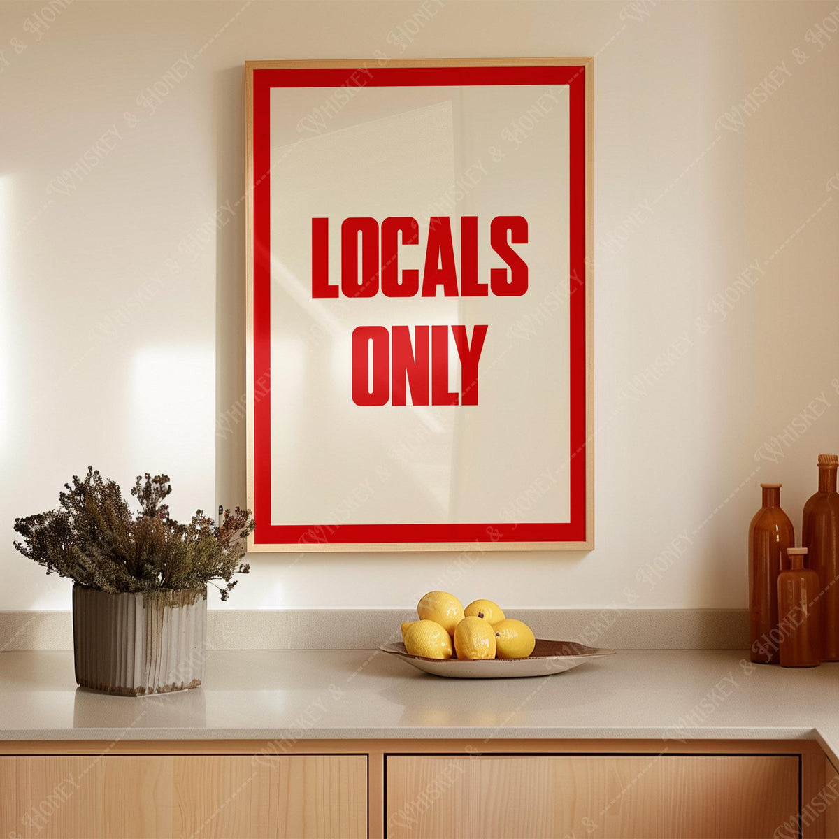 Locals Only Typography Print