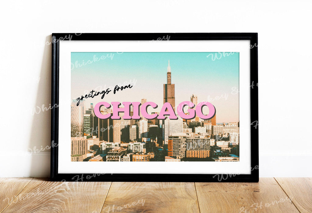 Greetings From Chicago Art Print