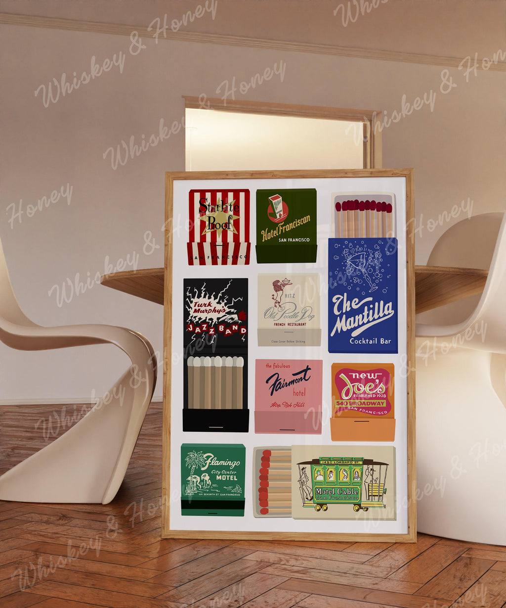 San Francisco Matchbook Art Print